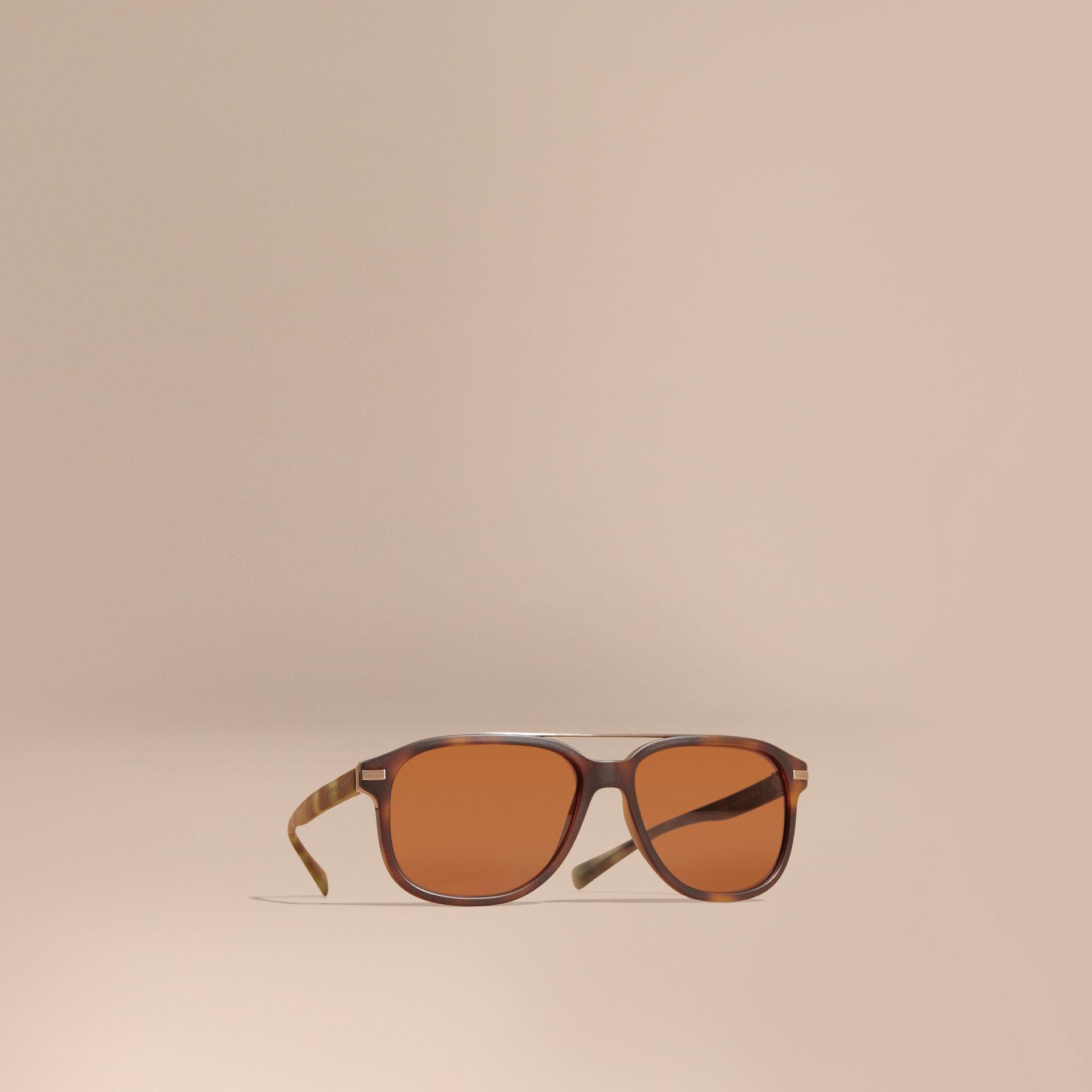 Lyst Burberry Square Frame Sunglasses Tortoise Shell For Men